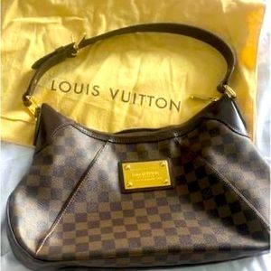 SOLD Authentic Louis Vuitton Damier Ebene Thames PM Hobo Bag